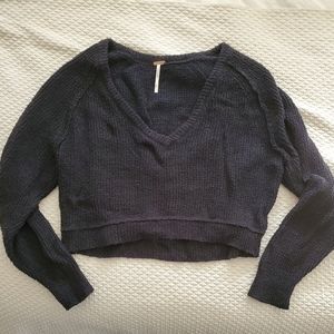 Black cropped FreePeople Sweater